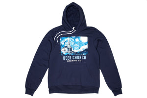 Beer Church van Gough Starry Night Hoodie Sweatshirt | Pullover Hoodies + Sweatshirts