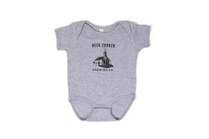 Beer Church Retro Logo Brewery Baby Onesie | Short Sleeve Baby Onesies 24 Months