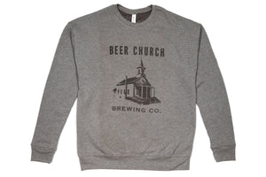Beer Church Retro Logo Brewery Crew Sweatshirt | Crewneck Vintage Sweatshirts