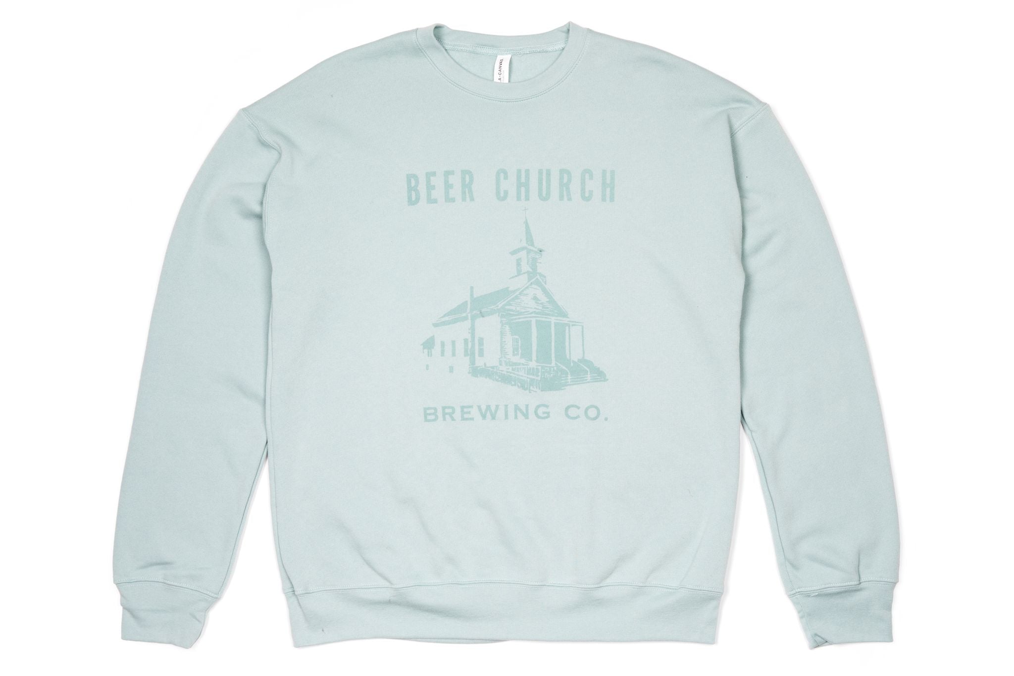 Beer Church Retro Logo Brewery Crew Sweatshirt | Crewneck Vintage Sweatshirts