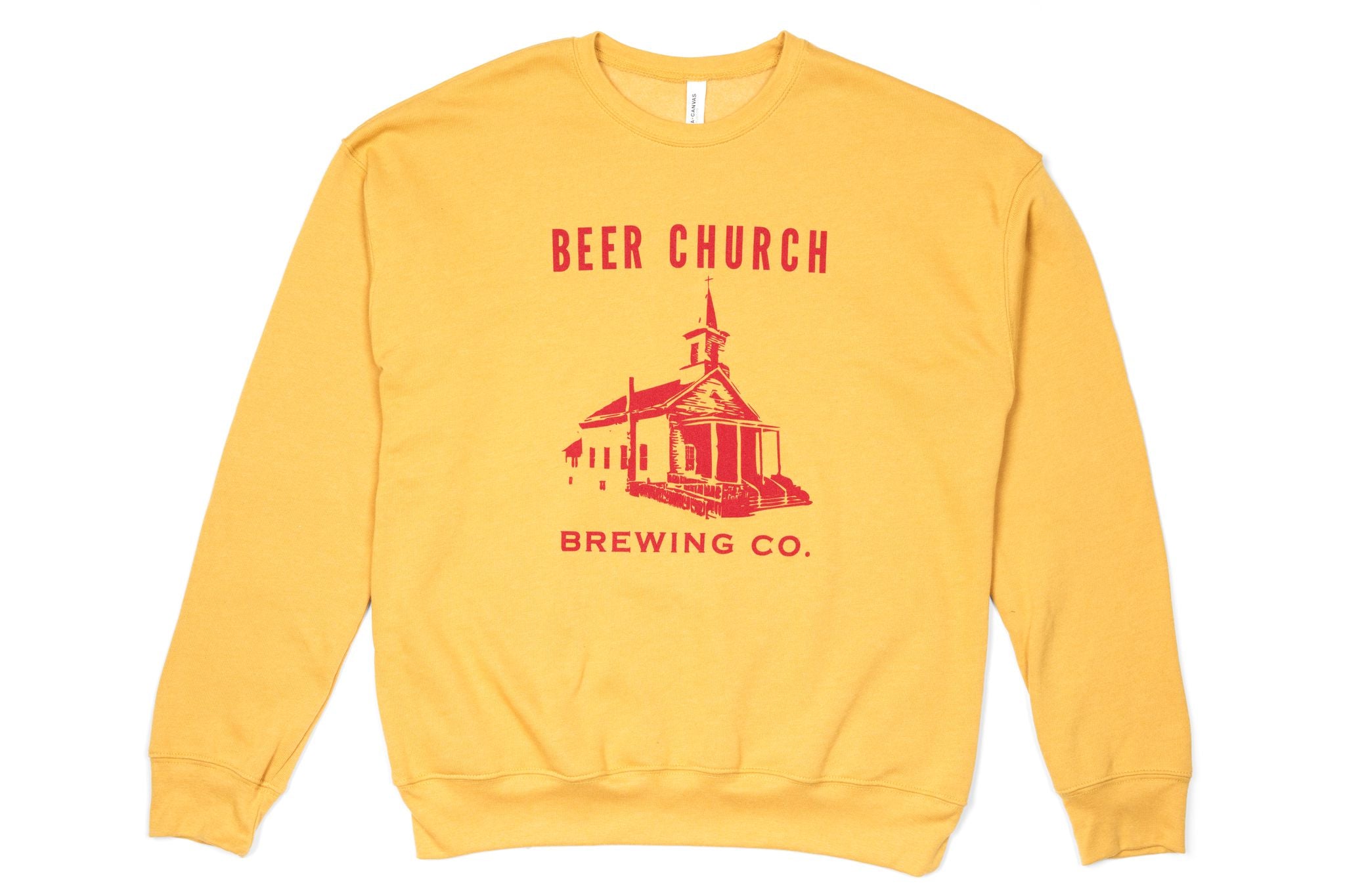 Beer Church Retro Logo Brewery Crew Sweatshirt Crewneck Vintage